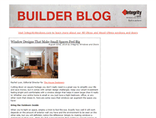 Tablet Screenshot of builderblog.integritywindows.com